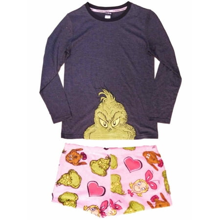 The Grinch The Grinch That Stole Christmas Womens Gray Pink