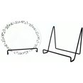 thumbnail image 2 of Clearco Plate Easel Display, Black Metal Plate Holder, Tabletop Picture Stand, Set of 2 (6 inch), 2 of 6