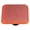 Burnt Orange, variant on Opaline Orange Square Glass Cabinet Knob - Aluminum Post