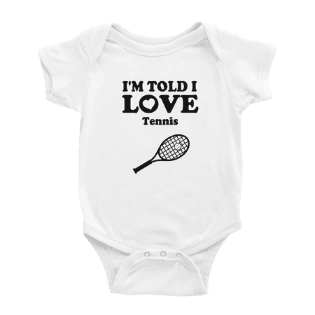 

I m Told I love Tennis Cute Baby One-pieces Unisex