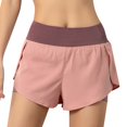 thumbnail image 1 of Gibobby Short Deportivo Pantalones cortos de entrenamiento para mujer, de doble capa, para correr, gimnasio, yoga, atléticos, informales, de verano(Rosa, L), 1 of 2