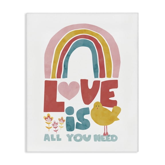 Stupell Industries Cottage Rainbow Love Is All You Need Canvas Art, 16 x 20, by Jennifer McCully