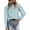 Light Blue, variant on PRETTYGARDEN Womens Tops Dressy Casual 2025 Spring Long Sleeve Shirts Embroidered Eyelet Blouses Going Out Outfits