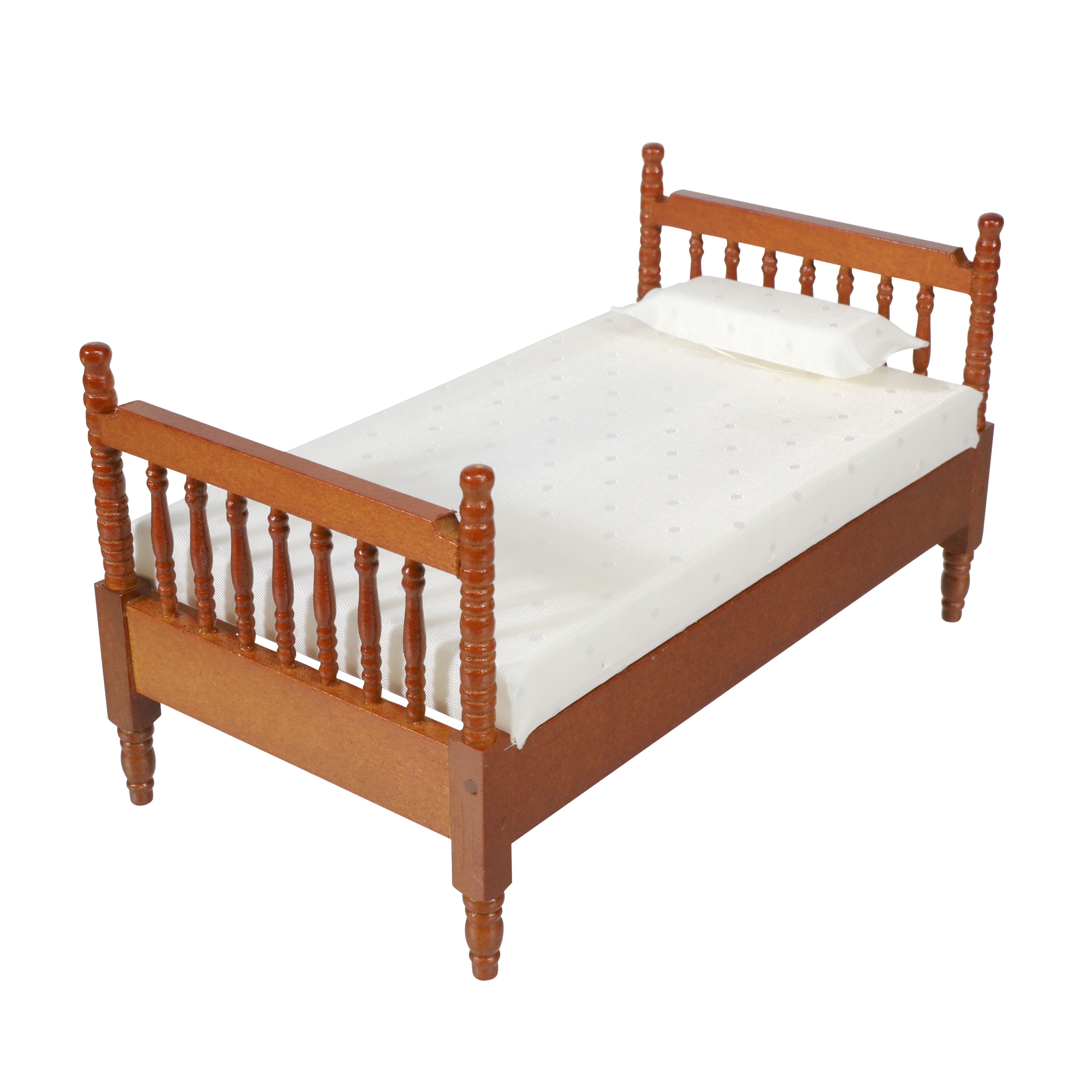 Inusitus Miniature Dollhouse Bed Dolls House Furniture Queen Bed 1/