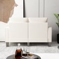 thumbnail image 3 of Beige Fabric For Home Living Room - Solid Wood & Metal Base, Comfortable Cushions With High Elastic Sponge, Easy Assembly Steps Modern In Structure, Sponge Cushions, Process Undertaken, 3 of 5