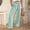 Green-2, variant on Letdown Casual Women's Pants Elastic Waist Palazzo Long Stretchy Wide Leg Trousers Knit Spring Fall Outfits with Pockets Sleep Bottoms