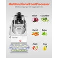 thumbnail image 2 of VEVOR Food Processor Vegetable Chopper w/ 6 Blades Food-Grade Stainless Steel Blender, 2 of 9