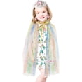 thumbnail image 5 of Princess Dress up Halloween Costumes  Jewelry Princess Costume Dress Pretend Play Set Gift for Christmas Birthday 7Pcs Rainbow, 5 of 6