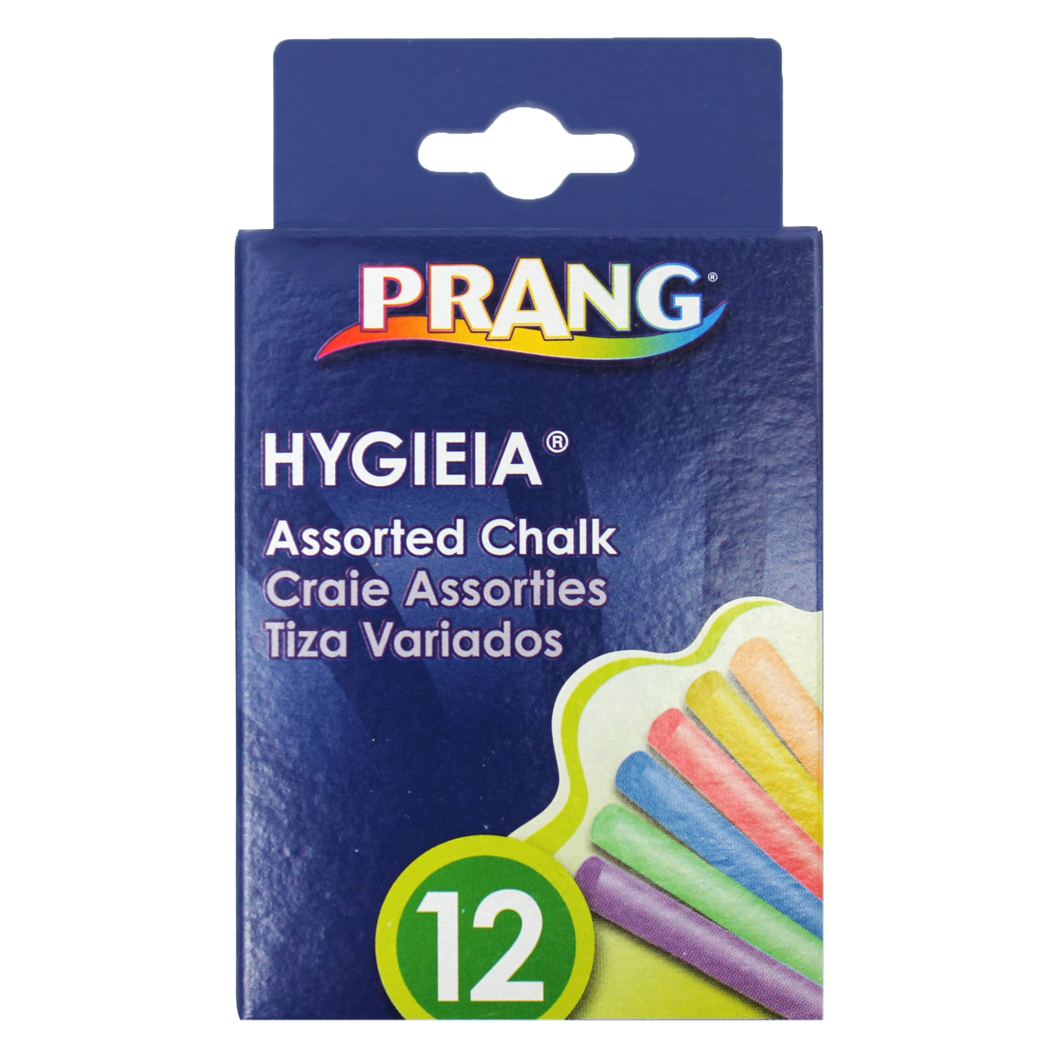 Prang® Hygieia® Dustless Board Chalk, Assorted Colors, 12/pkg, Set of 24bxs