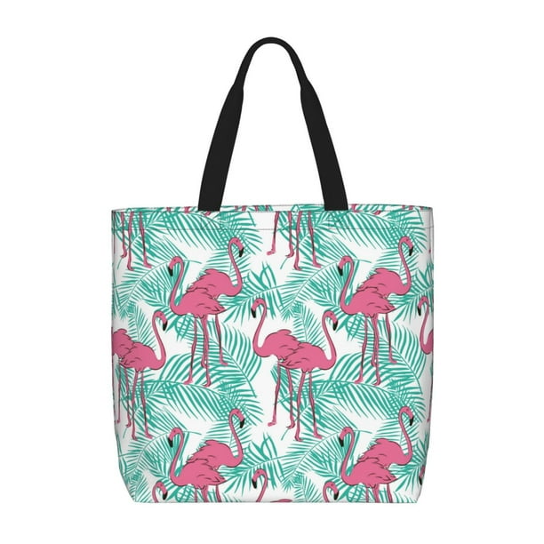 Easygdp Flamingo Bolsa Tote para Mujer, Bolso de Hombro para Trabajo, Playa, Viajes, Compras y Supermercado