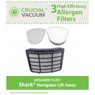 Foam & felt Filters for Shark Navigator Lift-Away NV370 NV355 NV 356E 4-pack 