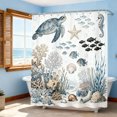 thumbnail image 2 of Annvchi Peel and Stick Ocean Theme Wallpaper, Underwater Sea Life Design with Turtles, Fish, Coral and Seashells, Removable Wall Décor for Kids’ Room, Bathroom, Nursery, 2 of 4