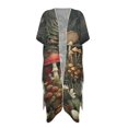 thumbnail image 2 of SEANATIVE Summer Beach Coverup for Women Swimsuit Kimono Flowy Lightweight Open Front Beach Cover Up Soft Swimsuit Coverups for Poolside Party, Mushroom Daisy Leaf Pattern, 2 of 7