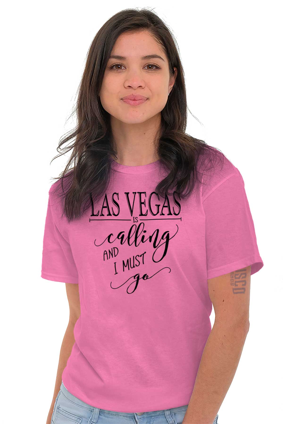Las Vegas is Calling I Must Go Women's Graphic T Shirt Tees Brisco Brands M - image 4 of 6