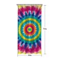 thumbnail image 5 of Colorful Rainbow Tie Dye Spiral Pattern Shower Curtain 36"x72" ,Bathroom Decorative Shower Curtains Set with 12 Hooks,Modern Waterproof Washable Shower Curtain, 5 of 6