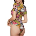 thumbnail image 2 of Fotbe Fruit-Flavored Ice-Cream Body de Mujer con Cuello Redondo y Mangas Cortas, Sin Mangas Ajustado, Suave, Cómodo y Básico-Medium, 2 of 7