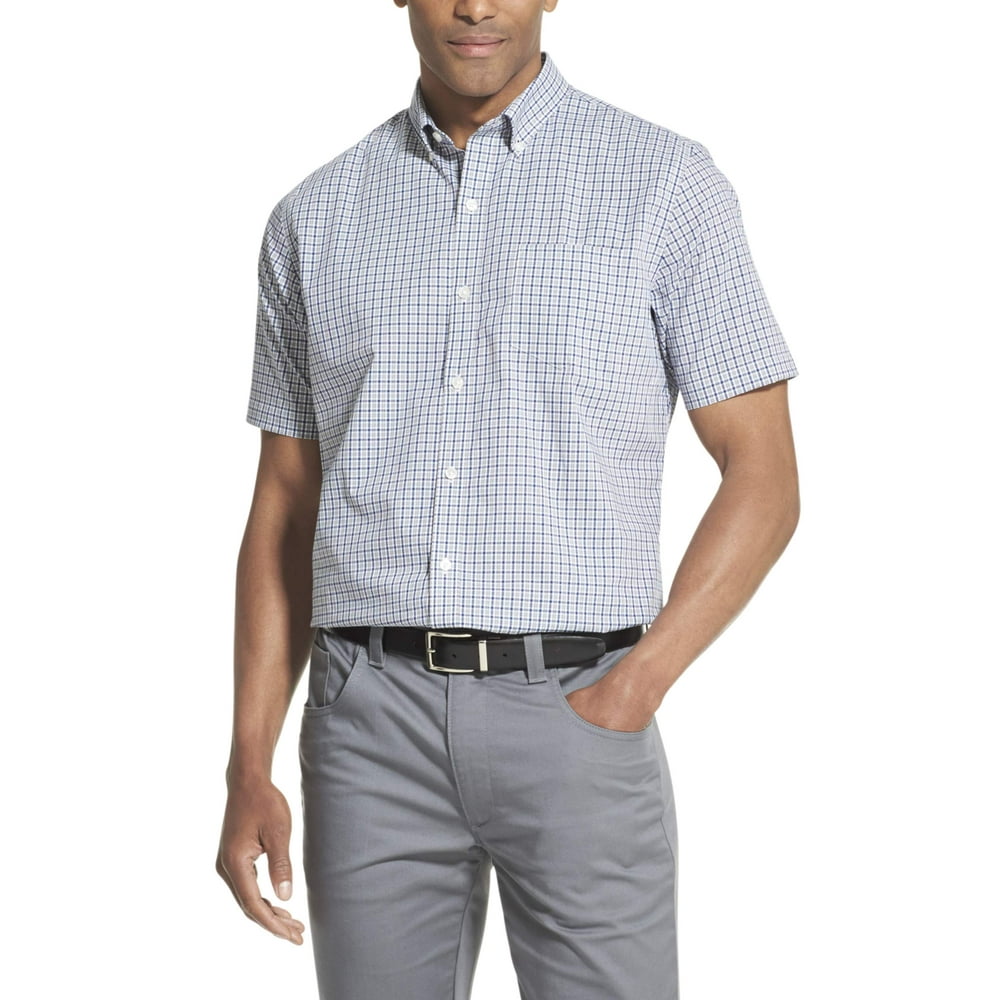 Van Heusen Van Heusen Men's Flex Plaid Non Iron Short Sleeve Shirt