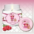 thumbnail image 2 of Strawberry Shortcake 18 oz Raspberry Tart Striped Candle, 2 of 3