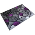 thumbnail image 2 of YHSF Modern Contemporary Area Rug for Living Room, Bedroom, and Office – Elegant Thick Carpet for Dining Room, Kitchen, & Hallways – Washable - Home Decor - Water Repellent - Purple (5x7 Feet), 2 of 5