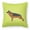 Green, variant on Carolines Treasures BB3724PW1818 German Shepherd Checkerboard Blue Fabric Decorative Pillow