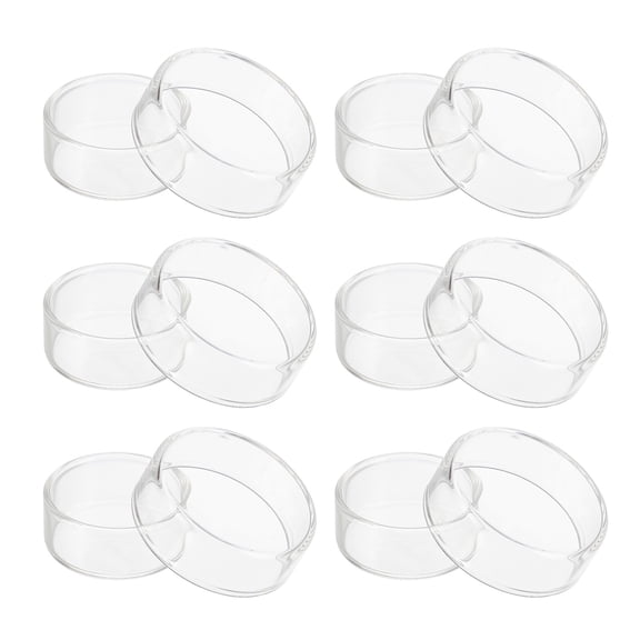 Uxcell 35mm/0.38inch High Borosilicate Glass Petri Dishes with Lids, 6Pcs Petri Plates for Lab Science Experiment, Clear