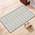 thumbnail image 4 of PUREYAH Front Door Mat Indoor Entrance, Non-Slip Washable Almond Geometric Lines Decorative Rug Carpet for Bedroom Living Room Bathroom 36"x24", 4 of 8