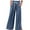Dark Blue, variant on QLEICOM Women's Wide Leg Pants Casual Trousers Straight Leg Drawstring Elastic High Waist Loose Comfy Trousers with Pockets Coffee M, US Size 6