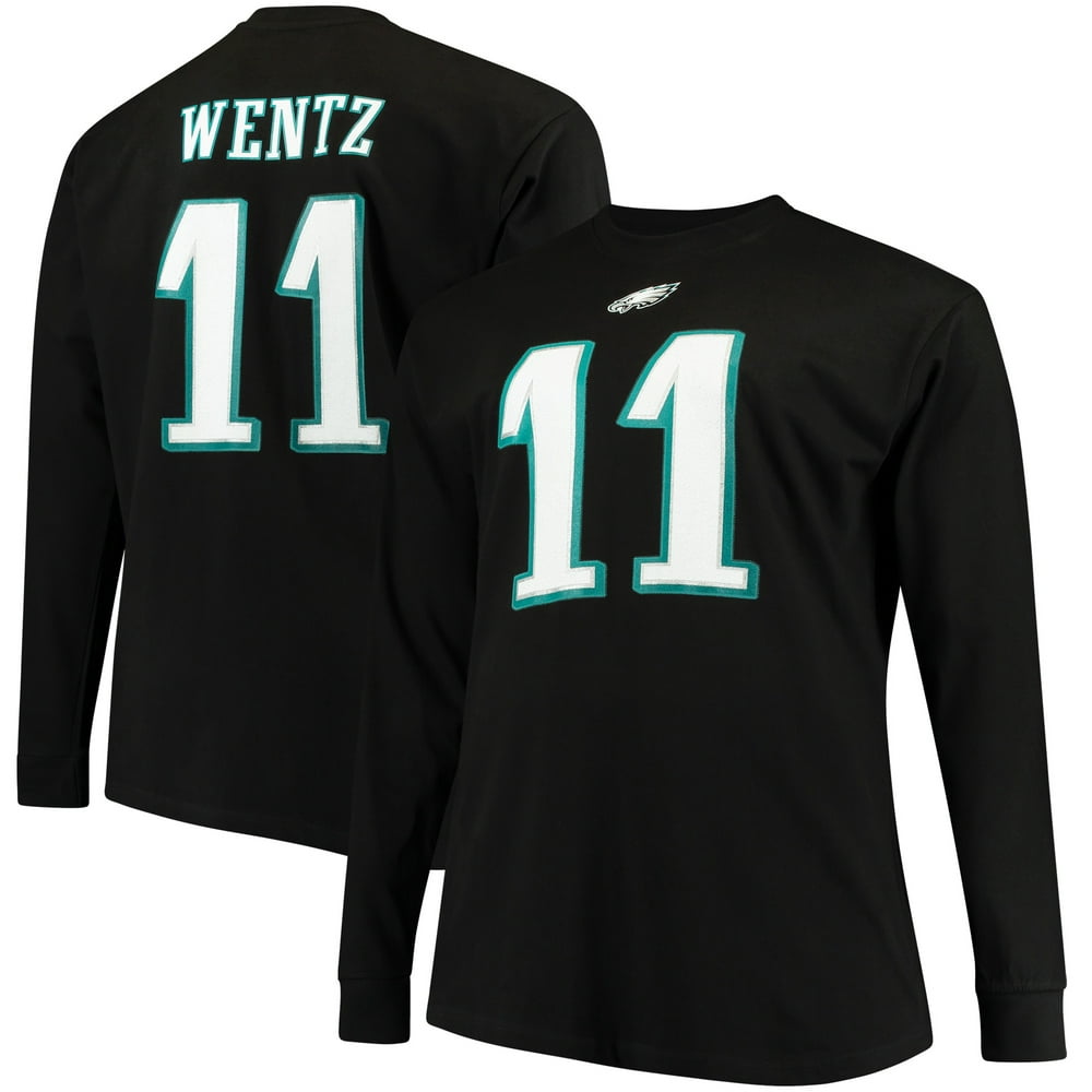 Carson Wentz Philadelphia Eagles Majestic Big & Tall Eligible Receiver Name & Number Long Sleeve
