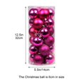 thumbnail image 3 of BSJJY 24Pc 3 Style Plating Christmas Balls,2.4In Christmas Tree Hanging Ball,Shatterproof Christmas Baubles(Boxed),Rose Red, 3 of 5