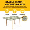 thumbnail image 4 of Sage Green Plaid Table Cloths for 4 Foot Rectangle Tables, Modern Art Checkered Farmhouse Patio Waterproof Elastic Fitted Tablecloths, Washable Rectangular Table Cover for Camping, 4 of 8