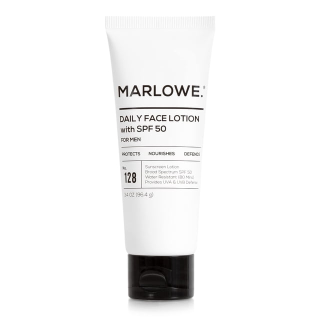 Loción facial MARLOWE. N.º 128 para hombre con protector solar SPF 50, 100 ml
