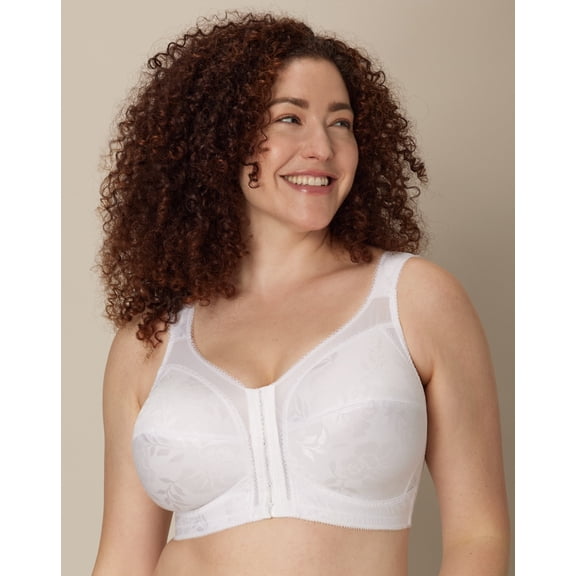 Playtex 18 Hour 4695 Front-Close Wirefree Bra with Flex Back Black 36B Women's