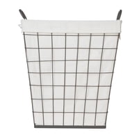 Better Homes & Gardens Wire Clothes Hamper with Removable Liner and Wood Bottom