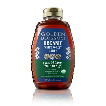 Golden Blossom 100% Pure  White Forest Wild Flower Honey, Unfiltered, 24 oz, Plastic Bottle