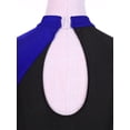 thumbnail image 5 of DPOIS Womens Long Sleeve Gymnastics Leotards Shiny Dance Ballet Unitards Bodysuit Royal Blue M, 5 of 7