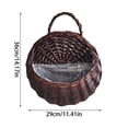 thumbnail image 2 of Handwoven Wicker Rattan Flower Planter Wall Hanging Wicker Rattam Basket Garden Vine Pot Plants Holder Garden Pots Wall Planter, 2 of 4
