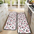 thumbnail image 4 of Cow and Bow White Pattern Anti Fatigue Kitchen Rugs Set Of 2, Non Slip Washable Decorative Floor Mats for Sink Laundry and Home Use, 17"x47", 4 of 5