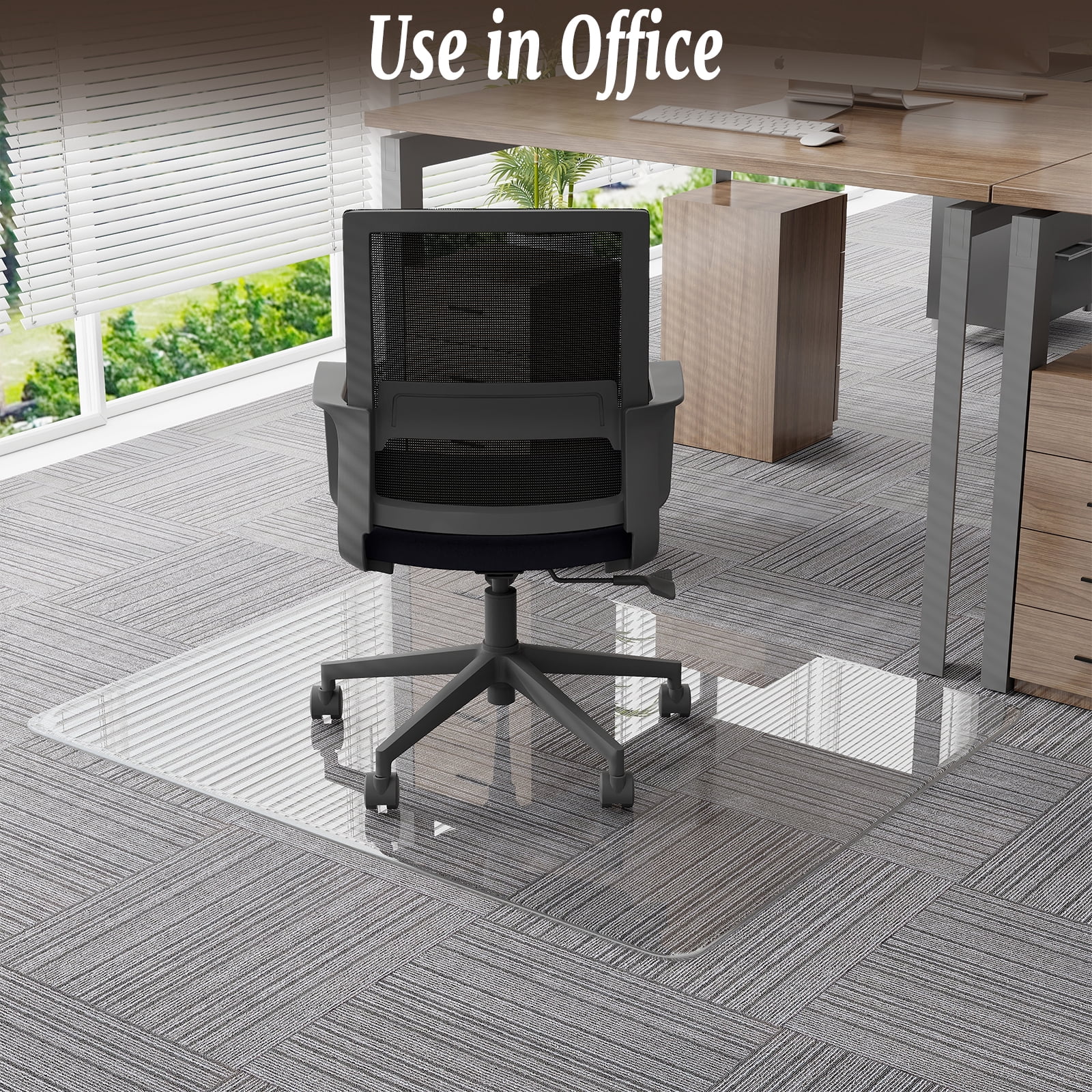 Anyrose 34"x46" Tempered Glass Office Chair Mat
