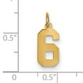 thumbnail image 2 of 14k Small Polished Number 6 Charm, 2 of 3