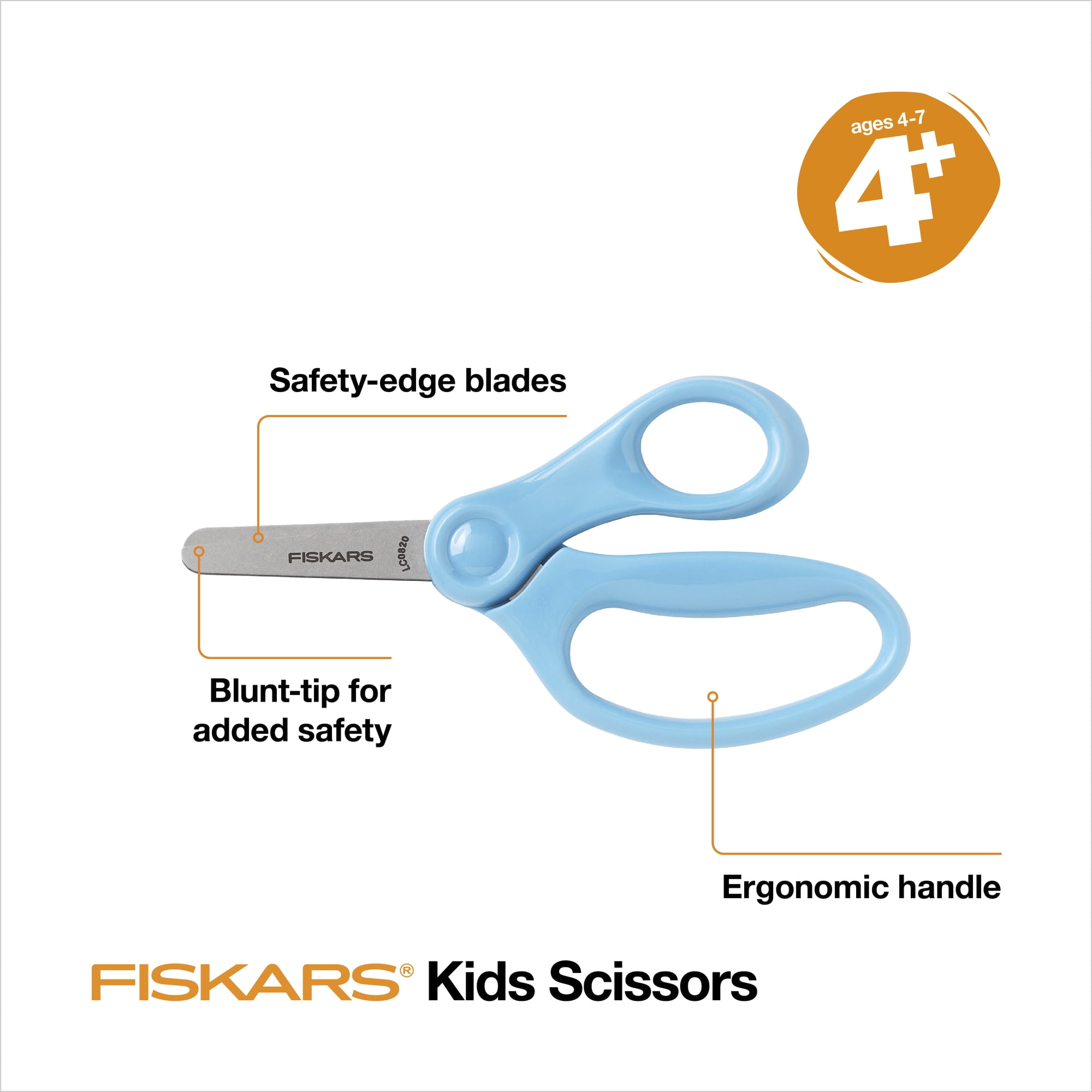 Fiskars 5 Blunt-tip Kids Scissors - 5 Overall LengthSafety Edge Blade -  Blunted Tip - Blue - 1 Each