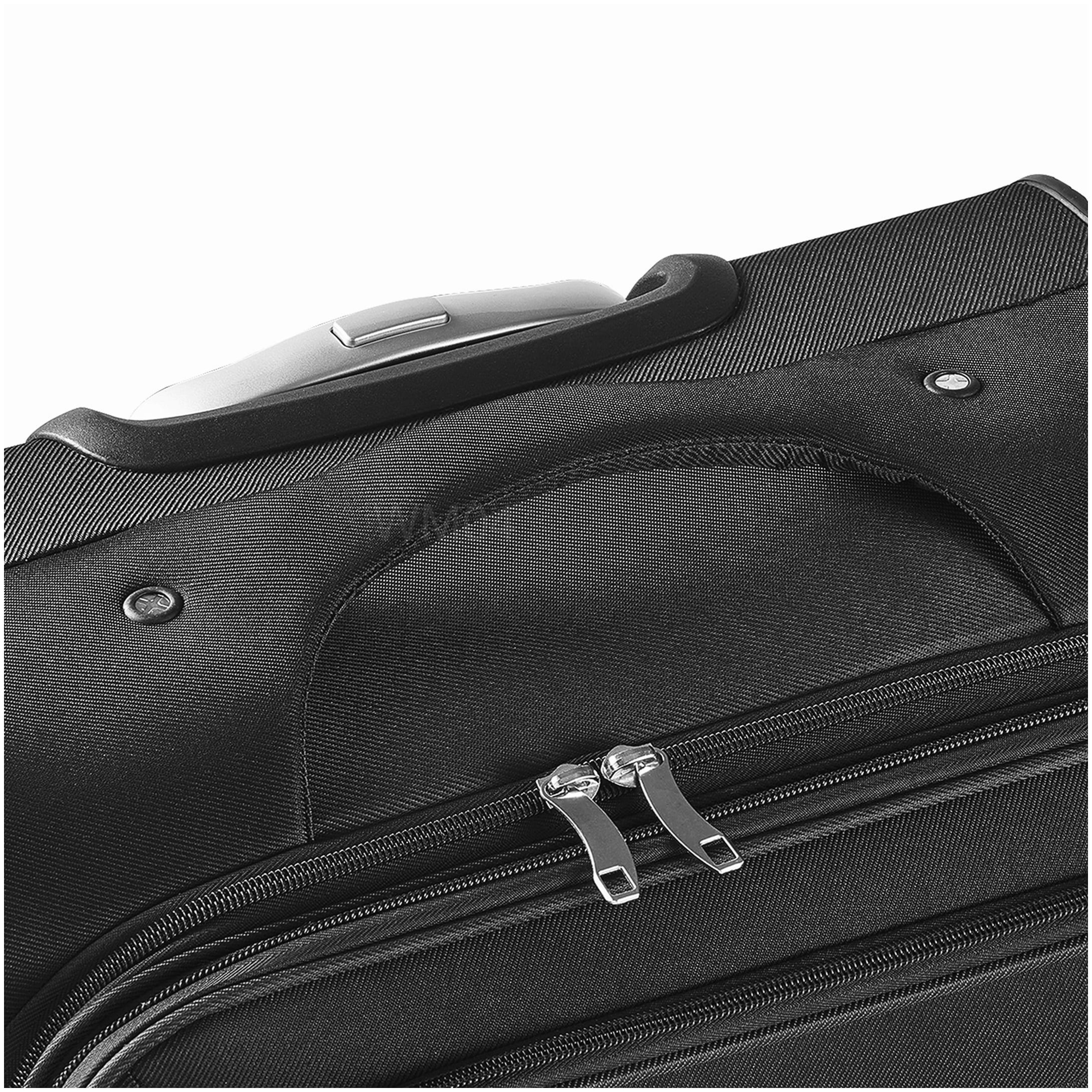 MANGIJOY Large Capacity 24 Inch Expandable Spinner Suitcase - Black Check-In Luggage with TSA Lock