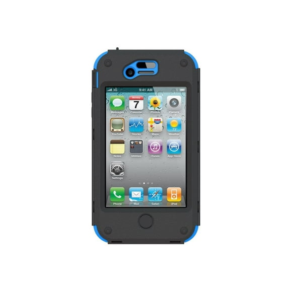 Trident Kraken A.M.S. Series - Case for cell phone - silicone, polycarbonate - blue