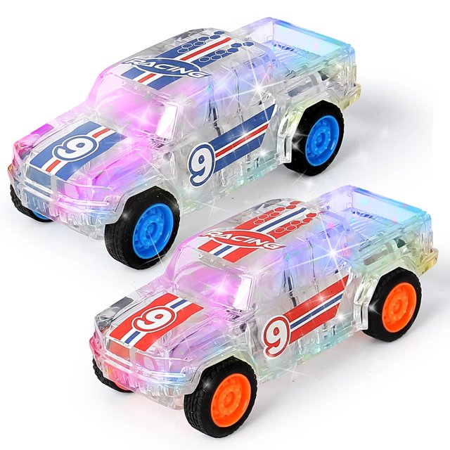 LIDI Autos de Juguete con Luz LED y Retroceso para Niños de 3+