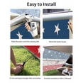 thumbnail image 7 of 4th of July RV Awning Sun Shade Screen 9'X7' Patriotic American Barn Star Flag Mesh Sunscreen Red Blue Stripes Awning Shade Screen with Zipper UV Blocker Completed Kits for RV Motorhome Camper, 7 of 7