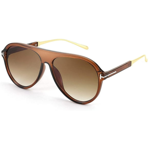 FEISEDY Retro 70s Aviator Sunglasses Oversized Classic Fantastically Vintage Round Sun Glasses for Women Men B2778