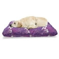 thumbnail image 1 of Garden Art Pet Bed, Wedding Themed Exotic Tropical Flowers and Leaves Summer, Chew Resistant Pad for Dogs and Cats Cushion with Removable Cover, 24" x 39", Violet Magenta, by Ambesonne, 1 of 4