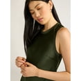 thumbnail image 3 of Scoop Women's Sleeveless Crew Neck Satin Midi Tank Dress, Sizes XS-XXL, 3 of 5