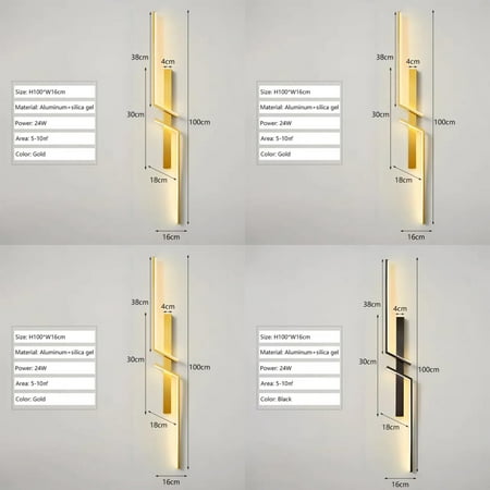 

WAGZOQN Enhance your bedroom and living room decor with these Stylish Minimalist Black Gold Indoor LD Wall Lights - Chic Interior Wall Sconces perfect for creating a sophisticated sofa b