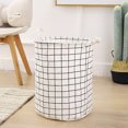 thumbnail image 2 of MSJUHEG Organization And Storage Kitchen Storage Fashion Printed Household Foldable Toy Clothing Storage Bag Laundry Basket Storage White, 2 of 2