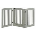 thumbnail image 1 of EF Furniture 393604 36 in. Ruffluv 3 Panel Expansion Pet Gate with Door  Large - Grey, 1 of 5